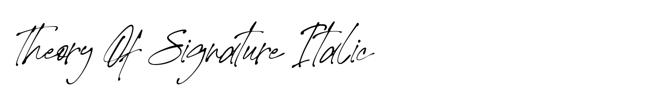 Theory Of Signature Italic